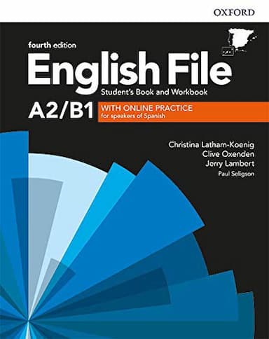 English file A2B1 students book and workbook with online practice for speakers of spanish