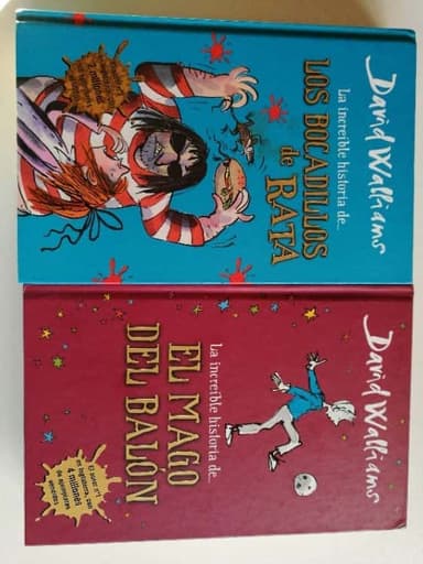 Pack 2libros David Walliams :"La increible historia de los bocadillos de rata" y "El mago del balón"
