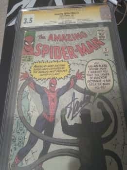 Amazing Spider-Man 3 primer aparición del Dr. Octopus firmado por Stan Lee  año 1963