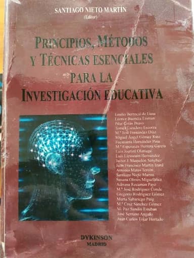 Principios, metodos y tecnicas esenciales para la investigacion educativa