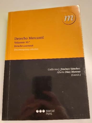 Derecho mercantil. Dcho. concursal