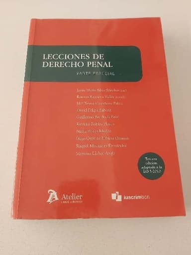 Lecciones de derecho penal. Parte especial. 3a edición
