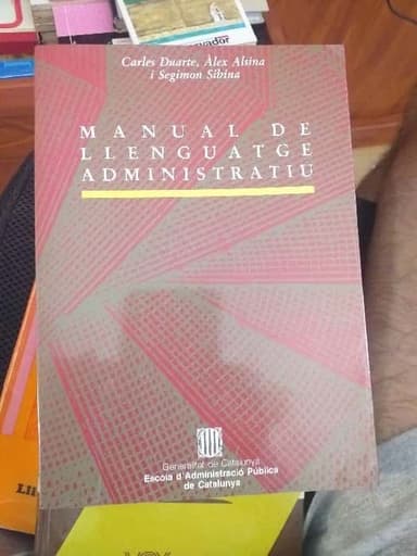 Manual de llenguatge administratiu