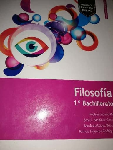 Filosofía, 1o Bachillerato