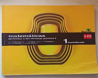 MATEMATICAS APLICADAS A LAS CIENCIAS SOCIALES I 1 BACHILLERATO, SM SAVIA