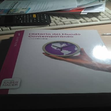 Historia del mundo contemporáneo, 1 bachillerato