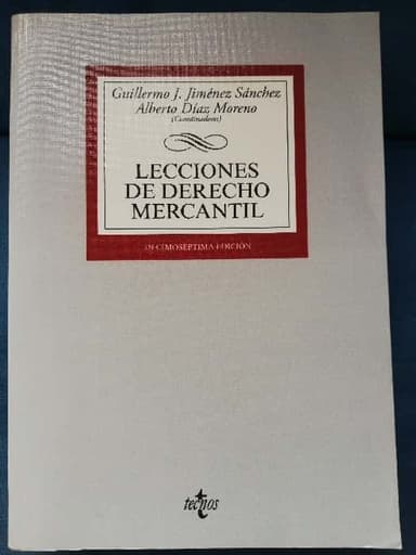 Lecciones de Derecho Mercantil