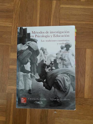 MÉTODOS DE INVESTIGACIÓN EN PSICOLOGÍA Y EDUCACIÓN 