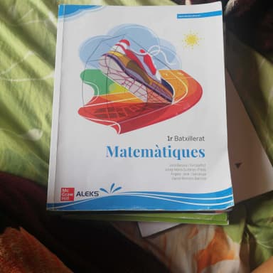 Llibre de matemàtiques (1r batxillerat) 