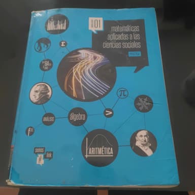 Matemáticas aplicadas a las ciencias sociales, Bachillerato 1