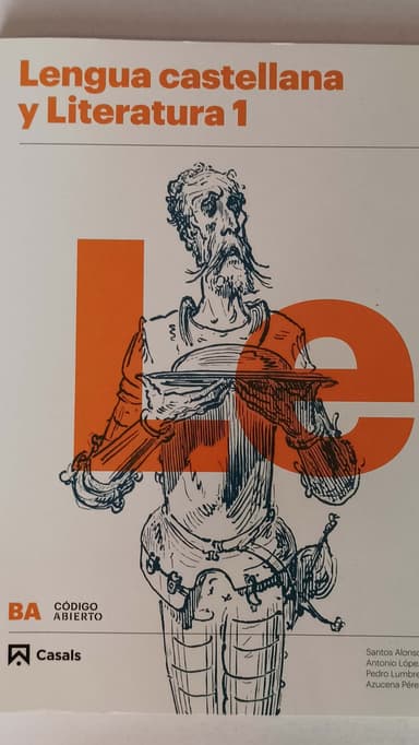 Lengua castellana y literatura 1, BA