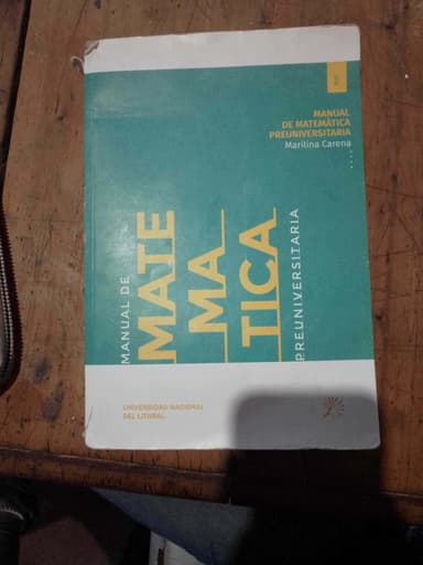 Manual de Matemática preuniversitaria