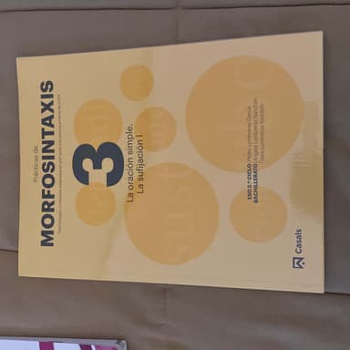 Prácticas de morfosintaxis
