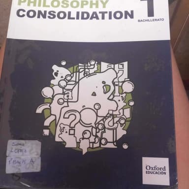 Philosophy Consolidation, Bachillerato 1