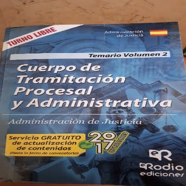 Cuerpo de tramitación procesal y administrativa, turno libre, volumen 2 