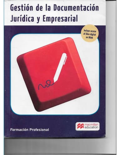 Gestión de la Documentación Jurídica Empresarial. Grado Superior