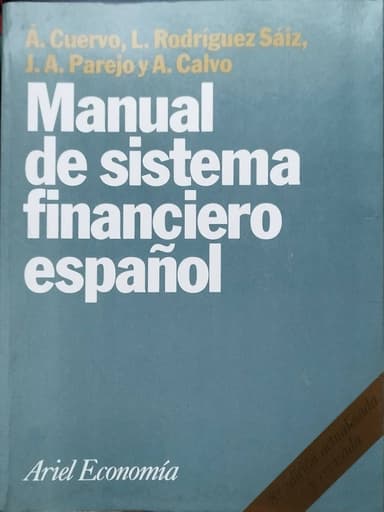 Manual de sistema financiero español
