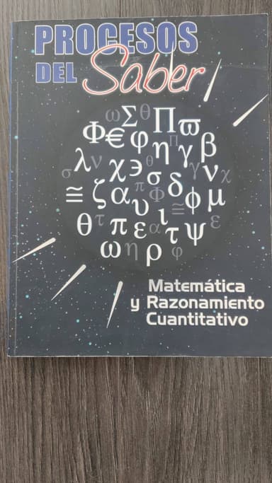 Procesos del Saber Matemática y razonamiento cuantitativo