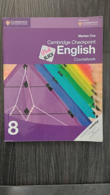 Cambridge Checkpoint English Coursebook 8
            
                Cambridge International Examinations