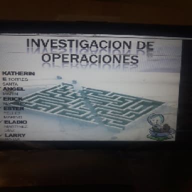 Investigacion de operaciones