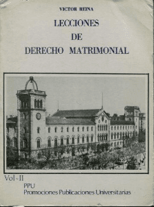 Lecciones de derecho matrimonial vol.1 y 2