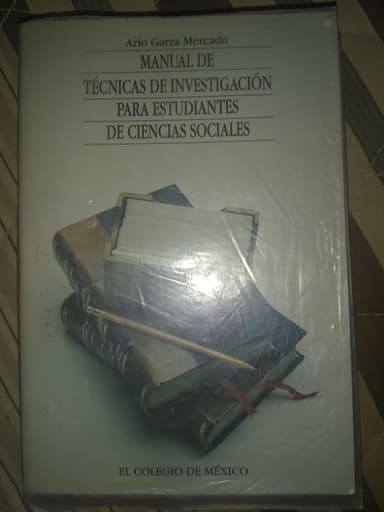 Manual de técnicas de investigación para estudiantes de ciencias sociales