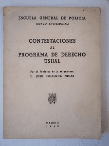 Contestaciones al Programa de Derecho Usual