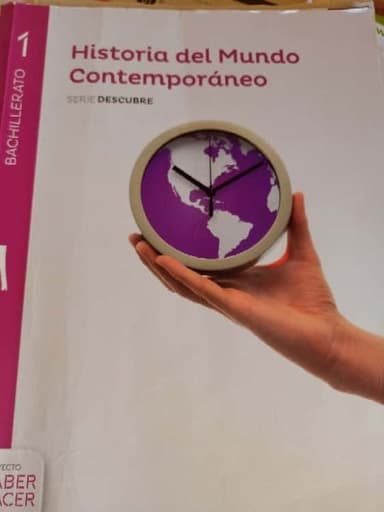 Historia del mundo contemporáneo, 1 bachillerato