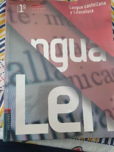 Lengua y Literatura 1° Bachillerato
