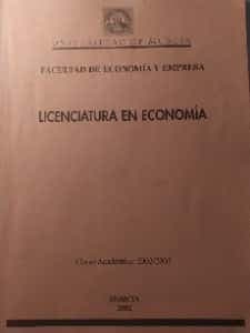 facultad Economía y Empresa licenciatura en Economía curso académico 2002-2003 Universidad de Murcia