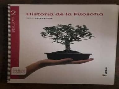 Historia de la filosofía, 2 Bachillerato