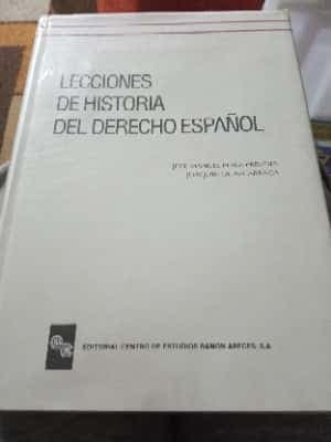 Lecciones de historia del derecho español
