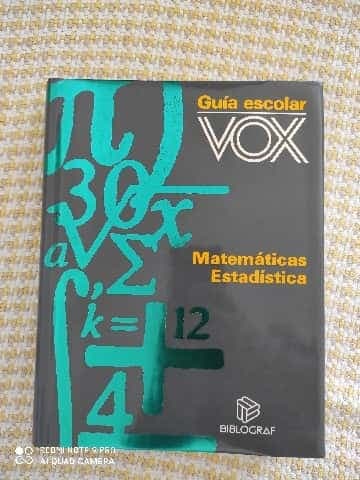 guía escolar vox matemáticas estadisticas