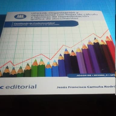 organizacion y operacion con hojas de calculo y tecnicas de representacion grafica de documentos