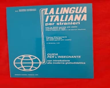 La lingua italiana per stranieri