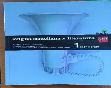 Lengua y literatura 1º de bachiller 