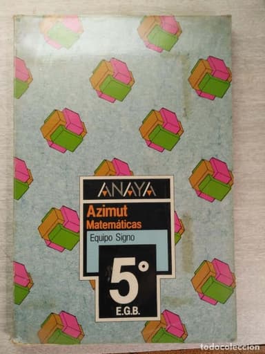AZIMUT MATEMÁTICAS, EQUIPO SIGNO, 5º EGB