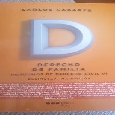 Principios de derecho civil. Derecho de Familia