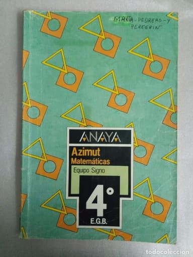 ANAYA MATEMATICAS 4 EGB AZIMUT EQUIPO SIGNO