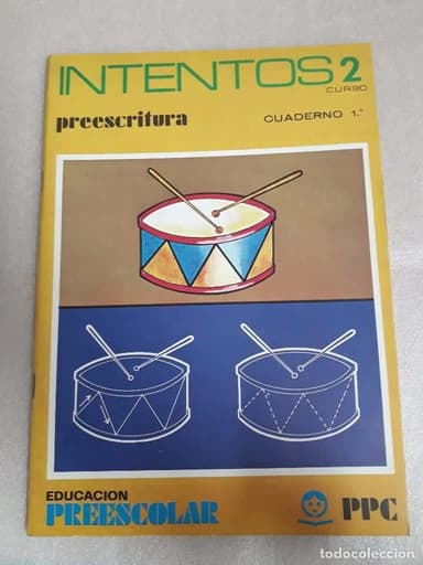 PREESCRITURA 2 CUADERNO 1º INTENTOS 2- PREESCOLAR. MUY BUEN ESTADO