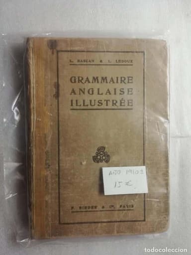 GRAMMAIRE ANGLAISE ILLUSTREE AÑO 1910