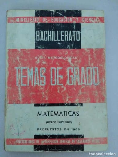 TEMAS DE GRADO MATEMATICAS 1966