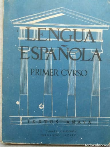 LENGUA ESPAÑOLA. PRIMER CURSO ANAYA. 1959