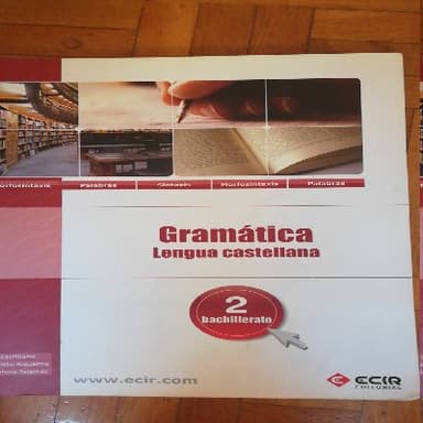 Libro de ayuda de Gramatica Castellana 2°Bachillerato 