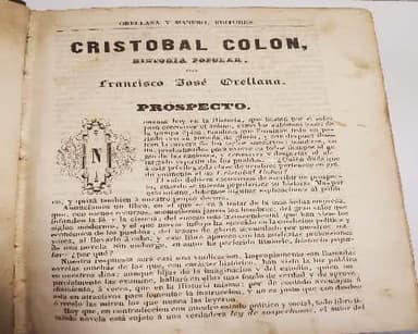 Cristobal Colon. Historia Popular. 1858.