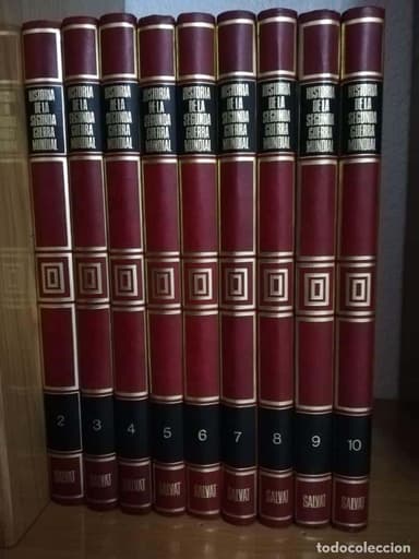 LOTE ENCICLOPEDIA HISTORIA DE LA SEGUNDA GUERRA MUNDIAL SALVAT, 9 TOMOS