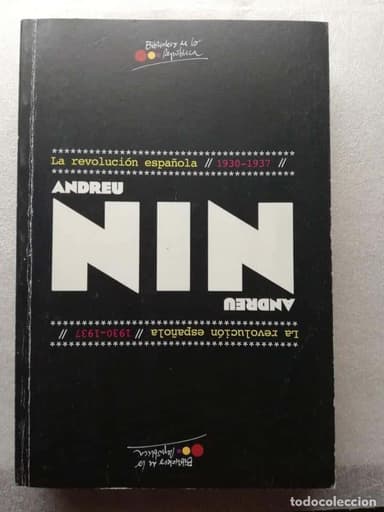 ANDREU NIN-LA REVOLUCION ESPAÑOLA