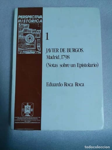 JAVIER DE BURGOS MADRID 1798 NOTAS SOBRE UN EPISTOLARIO