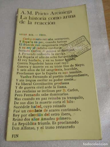 LA HISTORIA COMO ARMA DE LA REACCIÓN. PRIETO ARCINIEGA