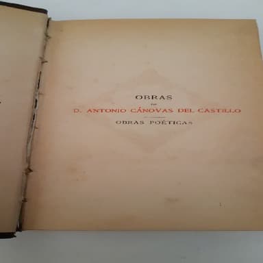 OBRAS DE D ANTONIO CANOVAS DEL CASTILLO 